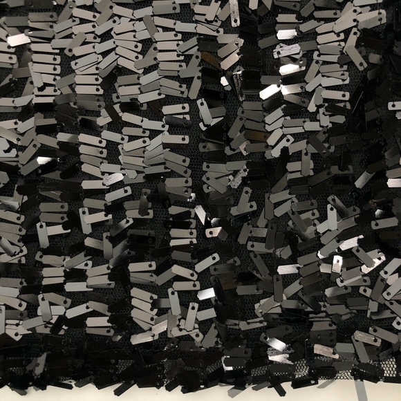 Willi Smith Black Sequin Lined Short Skirt Medium - Picture 5 of 7